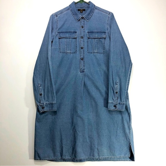 J Crew Denim Dress - Picture 1 of 7